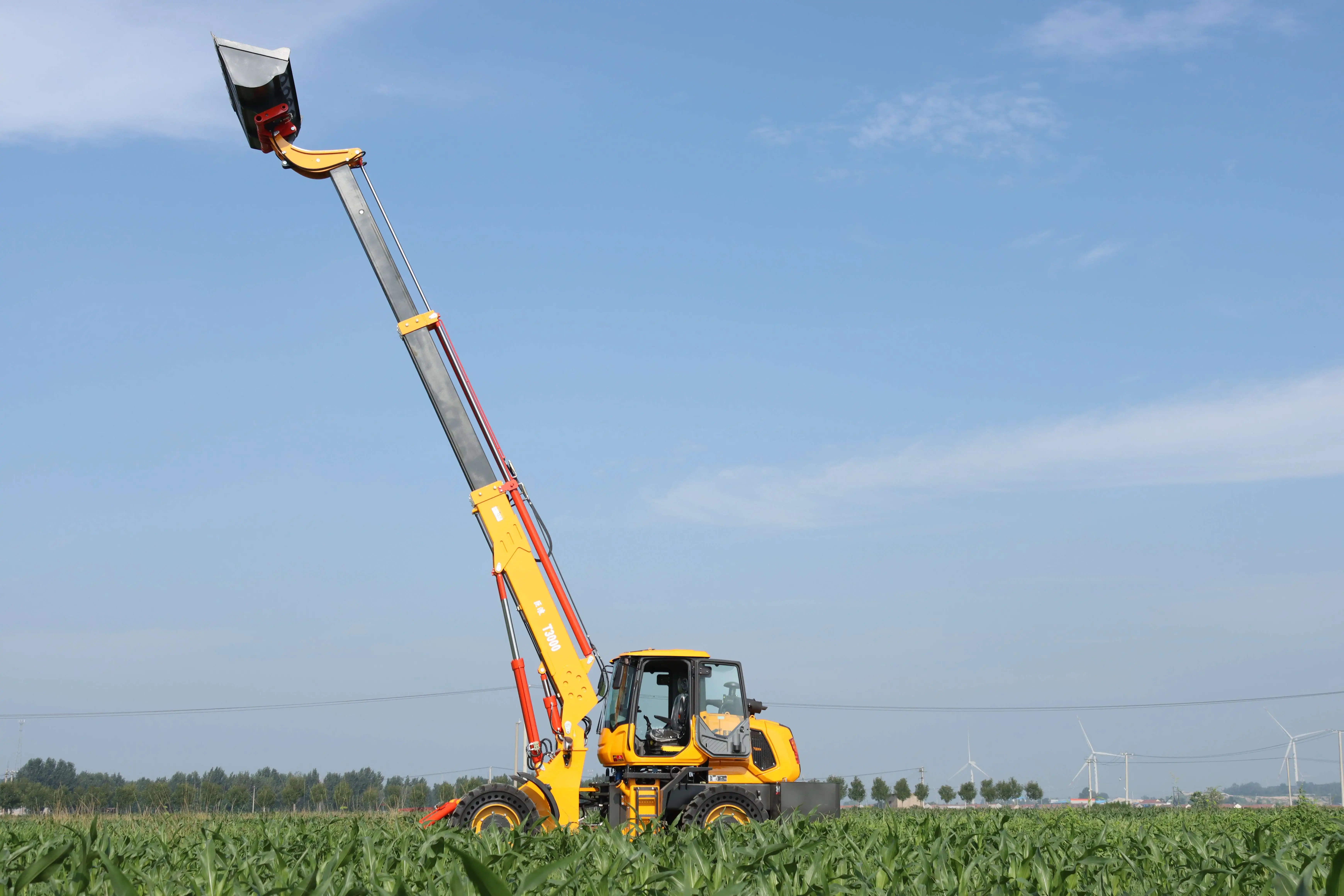 T3000 5 ton 2 ton 4 ton 1.5t 4wd front capacity cummins diesel multifunction telehandler mini telescope wheel telescopic loader