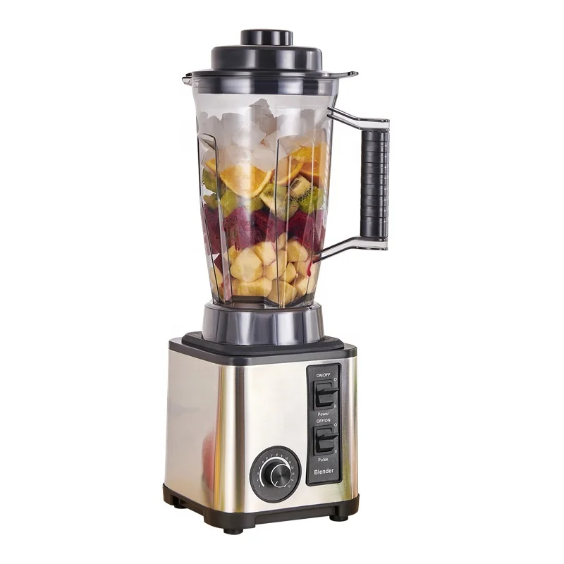 Factory Price 3L Heavy Duty Blender Commercial Smoothies Crusher Mixer Stainless Steel Blender With 2 Cups