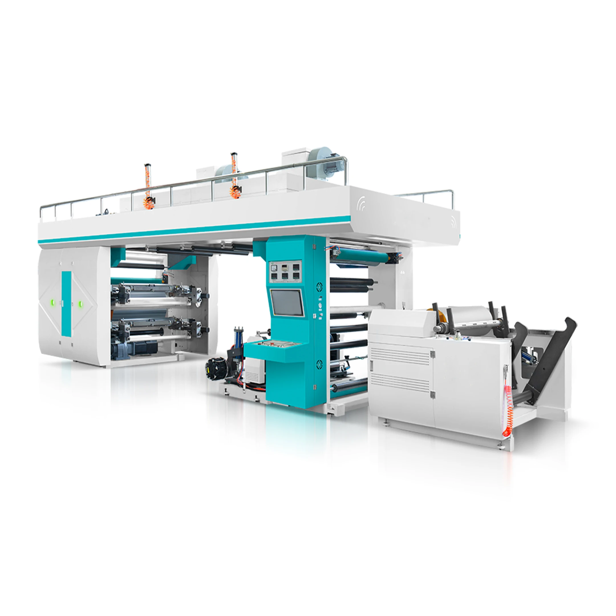 Paper Roll Feeding Printer Stack Type High Speed 4 Colors Flexographic Printing Machine