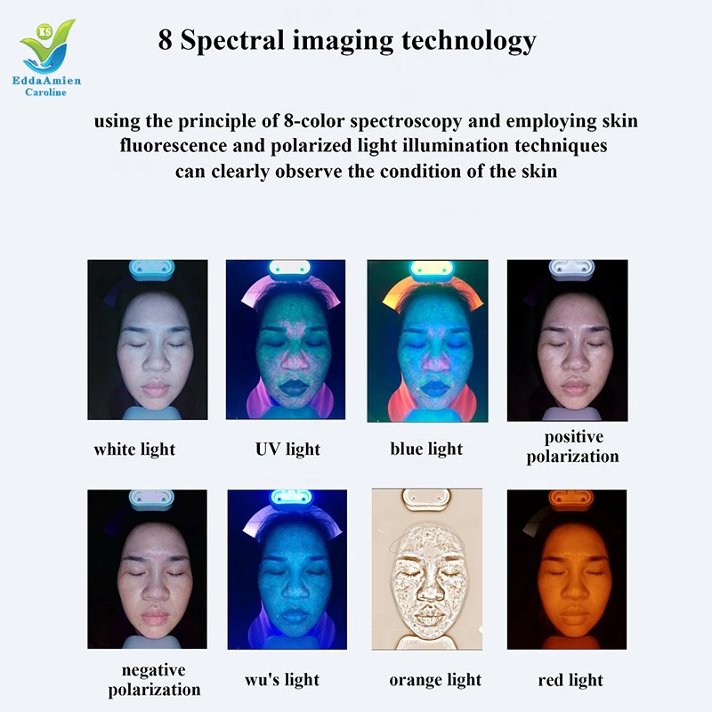 3d Skin Scanner Ai Technology Care Facial Analyzer Scope Diagnosis Machine Big Screen Uv Skin Scanner Analyzer
