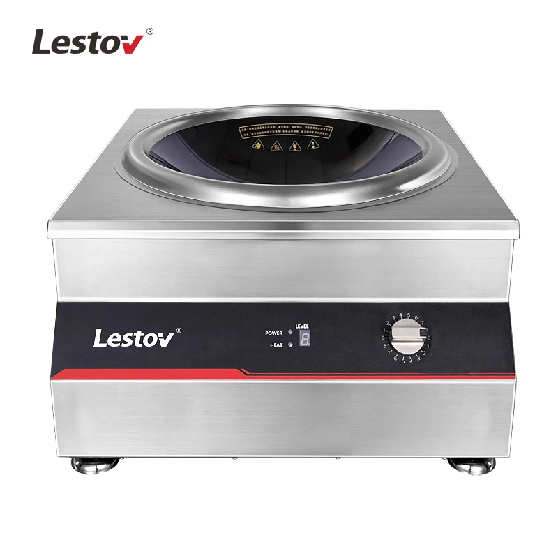 5000W induction cooker wok stove concave plate glass ceramic induction cooktop with wok