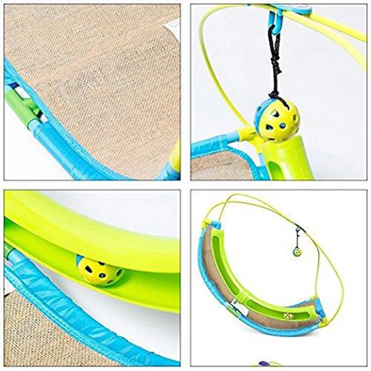 Wholesale Funny Interactive cradle cat toys house with bell ball cat toy for pet cat small dog