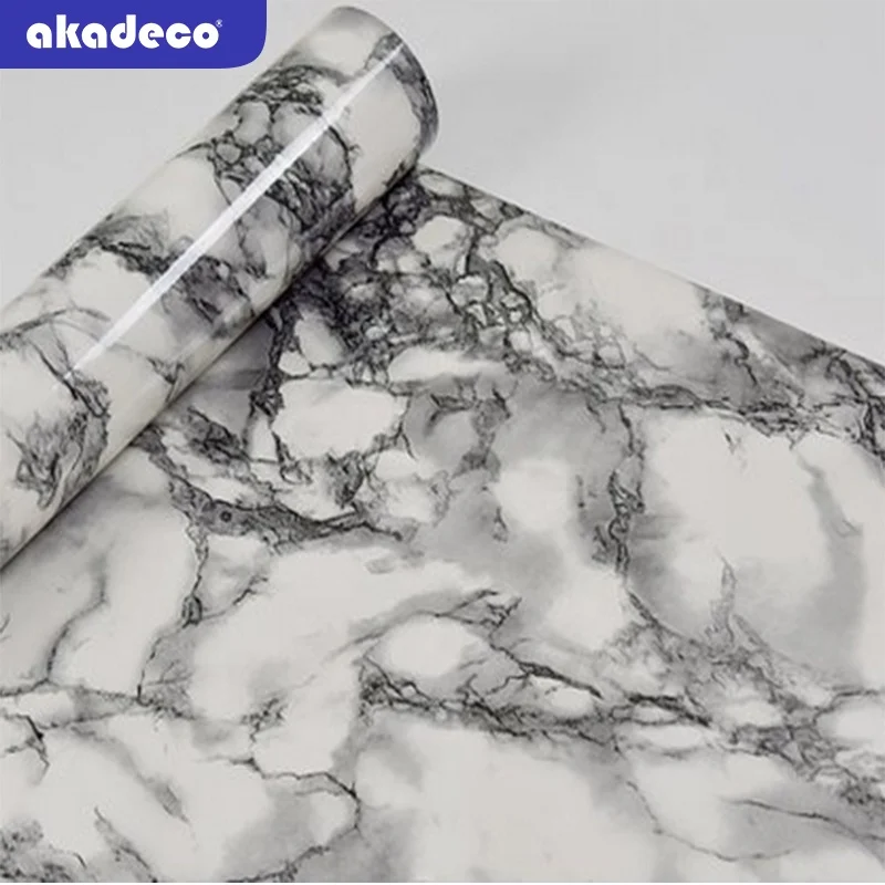 Hot selling self adhesive marble granite contact paper cabinet shelf liner pvc wallpaper