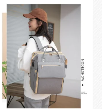 factory customized Shoulders Fancy Print Pattern Convertible Baby Diaper Mommy Backpack