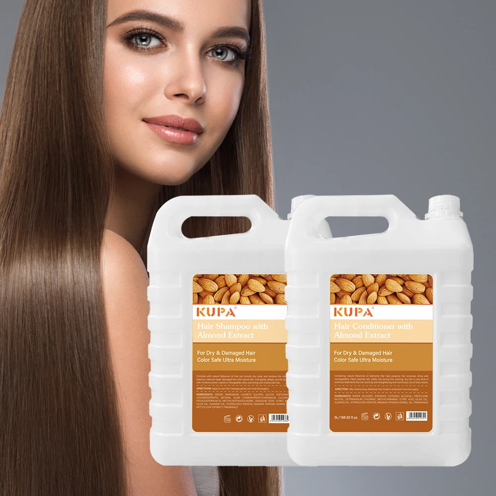 5L KUPA Wholesale Natural Almond Oil Vegan Hair Care Oil Control Shampoo Silky-Soft Super Glossy Hair Conditioner