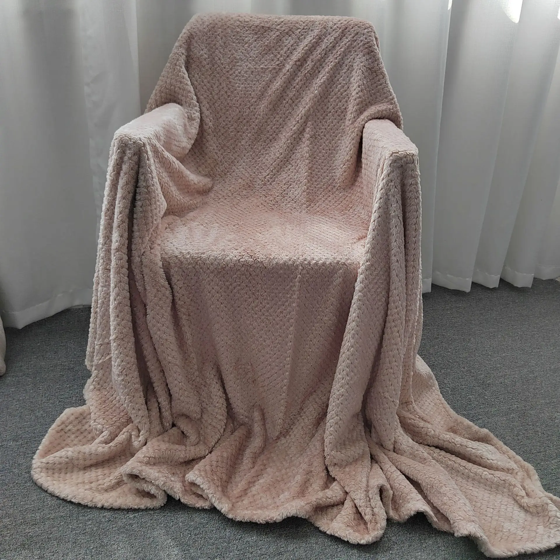 Home Textile polar microfiber blanket cover the bed 200x230cm large thick sofa fleece blanket