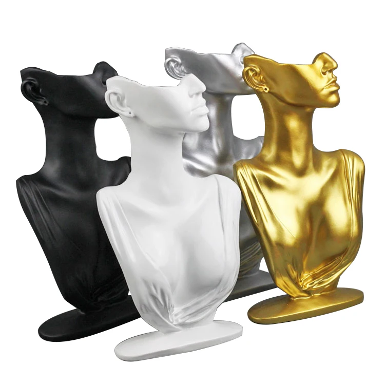 Tongxing Luxury Wholesale Custom Necklace Mannequin Racks Bust White Holder Earrings Jewelry Packaging Display Set
