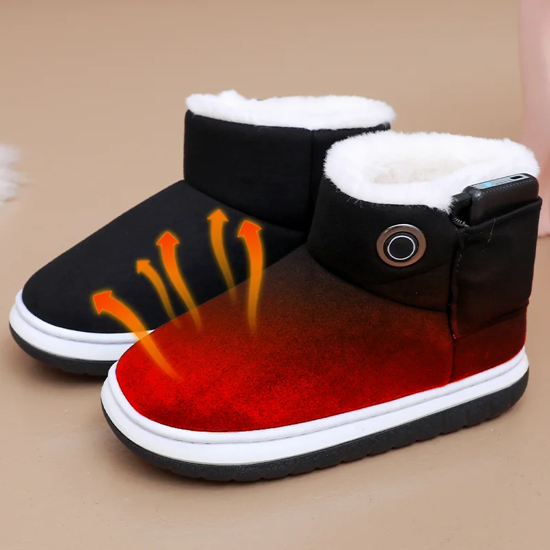 Classic Indoor Outdoor Electric Heating Shoes Winter Warmth Boots Usb Charging Smart Heated Snow Shoes