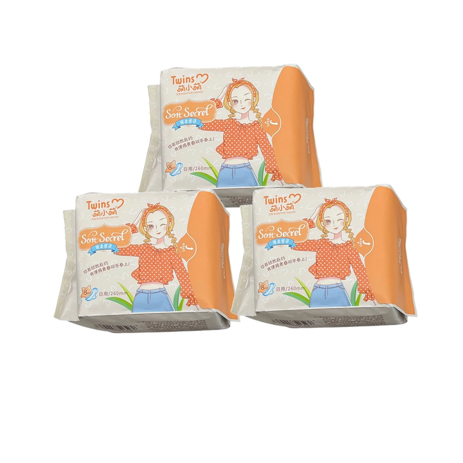 Ultra Thin Organic Cotton 150ml Water Absorption Women Sanitary Pads For Daily Wear womens periods panties pads for women