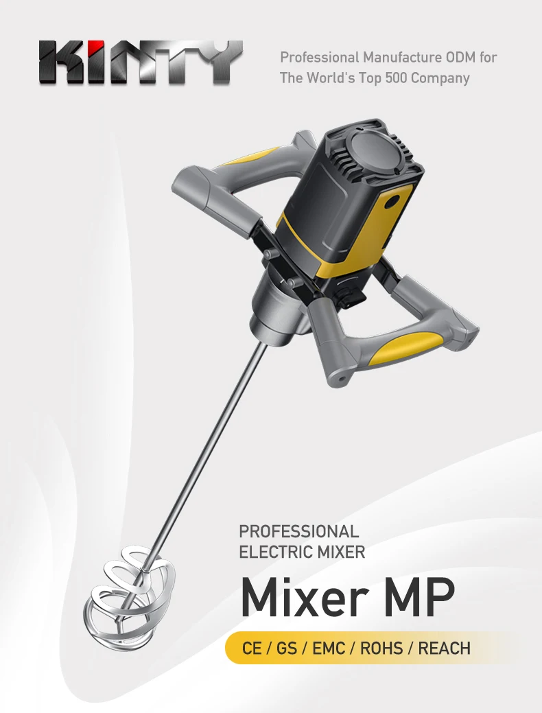 Kinty Power Mixer Mixing Plant high-quality Electric Power Tools Mobile Handheld Plaster Paint Mixer