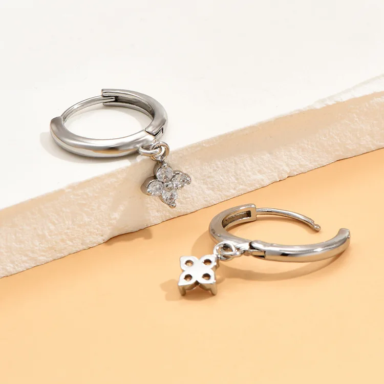 2024 Fashion Hoop Earrings Set Copper Zircon Hoop Earring Gold Plated Earrings Dainty Jewelry for Women Girls