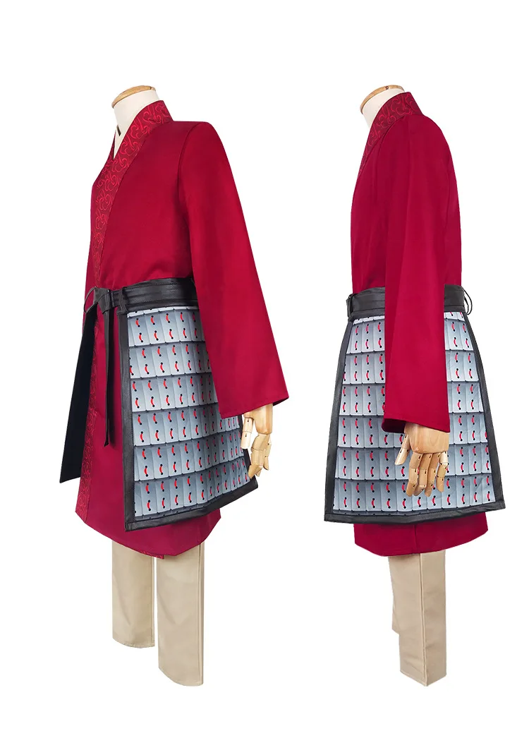 Movie Hua Mulan Cosplay Costume Superwomen COS Outfits  Chinese Hanfu Princess Red Robes Kids Adult Christmas Stage Performance