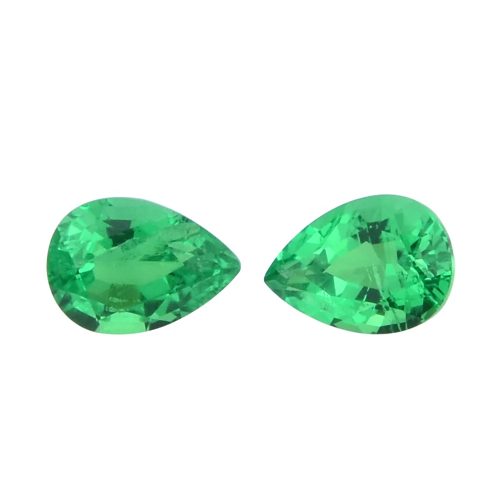 New Pear Shape Precious Synthetic Emerald Stone