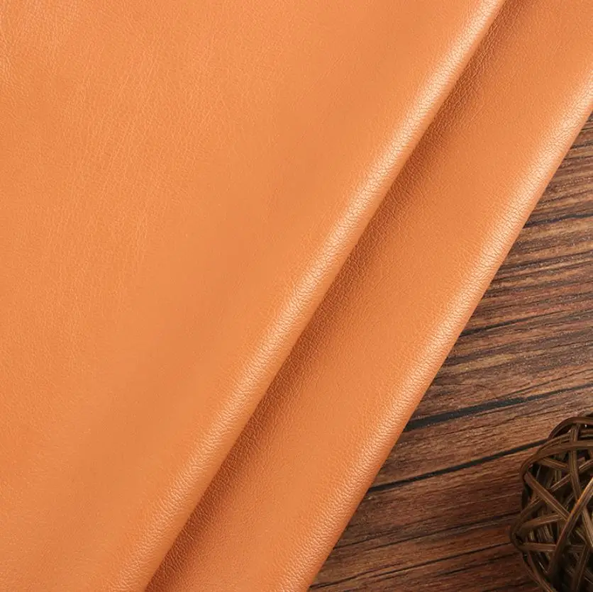 Wholesale 0.7mm PU leather texture textile synthetic leather for leather shoes jacket belts