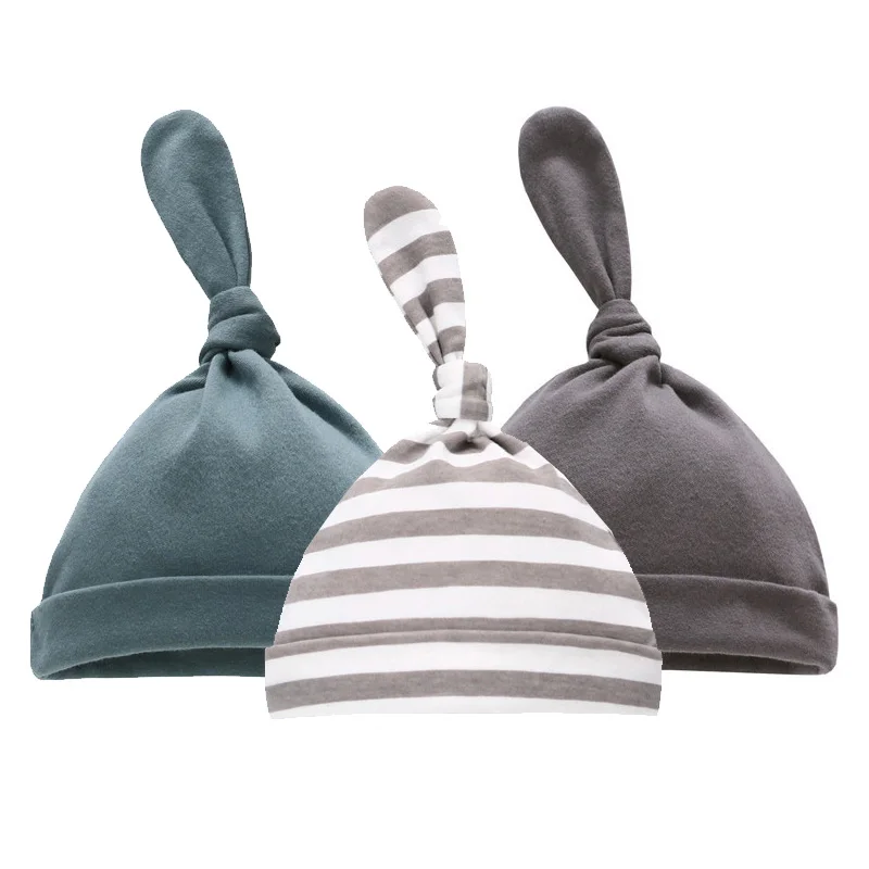 Стильные Шапки для малышей, зимняя шапка для младенцев, хлопковая Шапка-бини для новорожденных