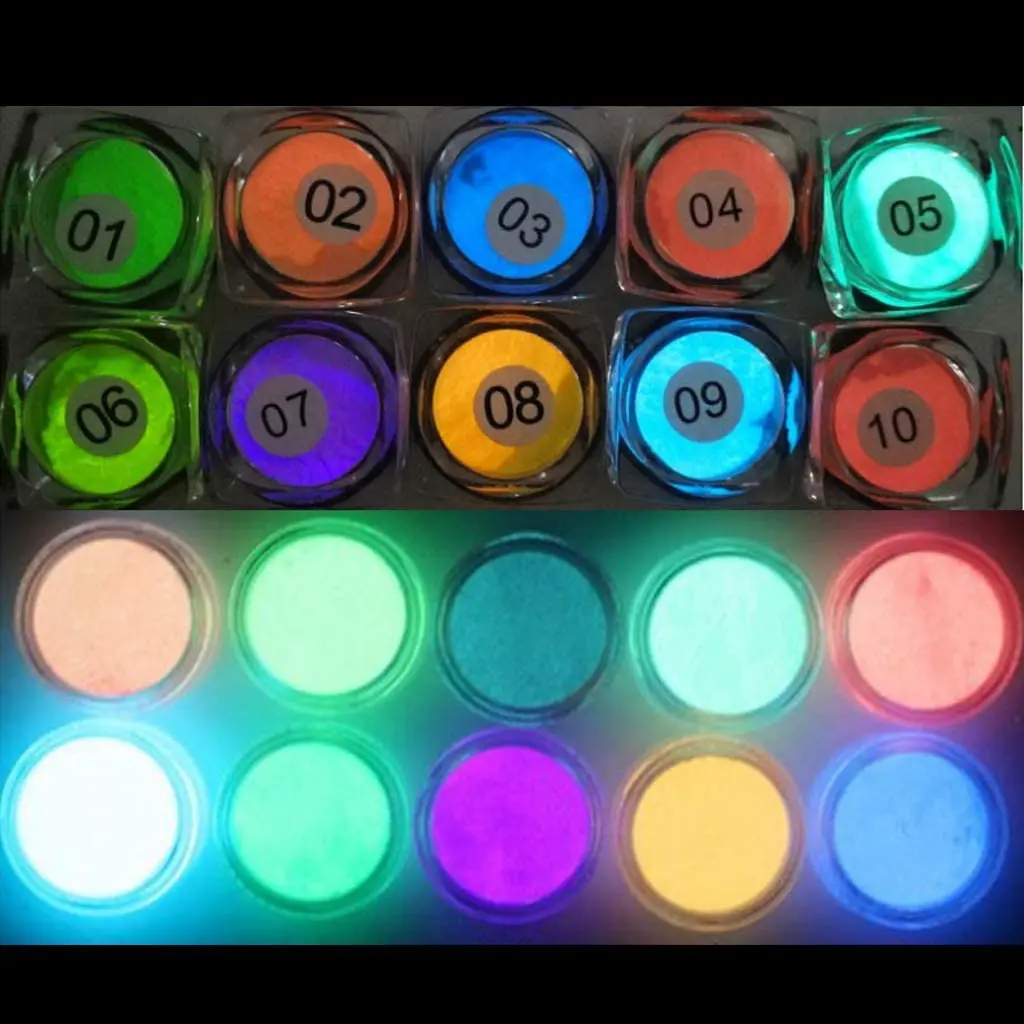 colorful glow in the dark powder/photoluminescent pigment/luminous pigment