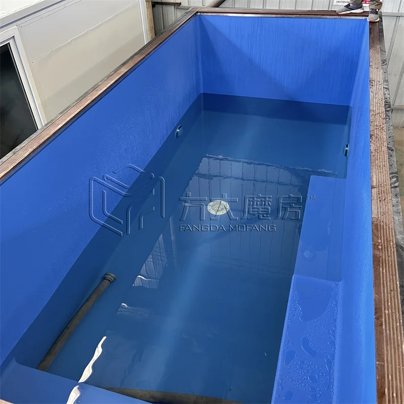 Marine Grade 20ft Container Pool with Built-In Swim Jet for Indoor Use