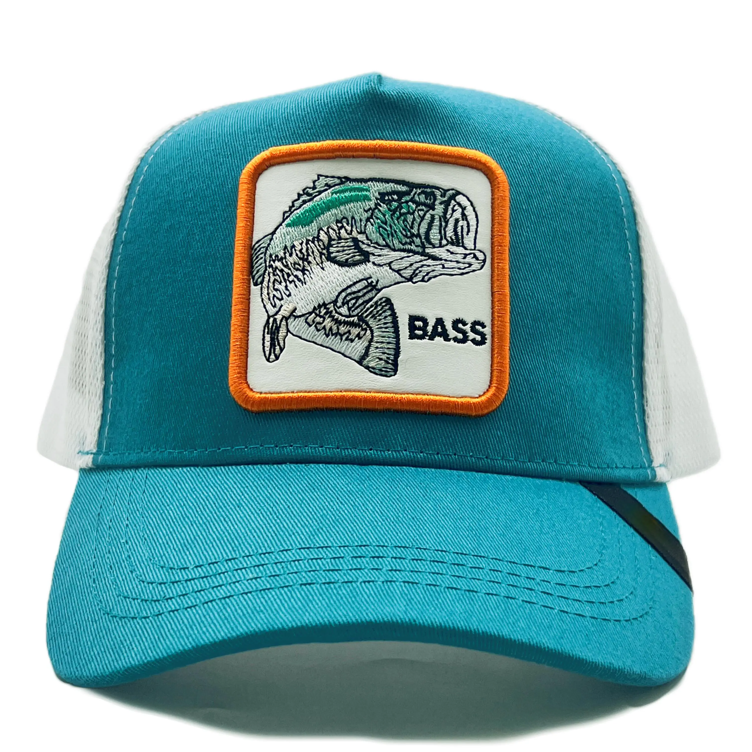 2024 custom embroidered patch decal truck driver hat animal mesh hat 5-panel cotton baseball cap