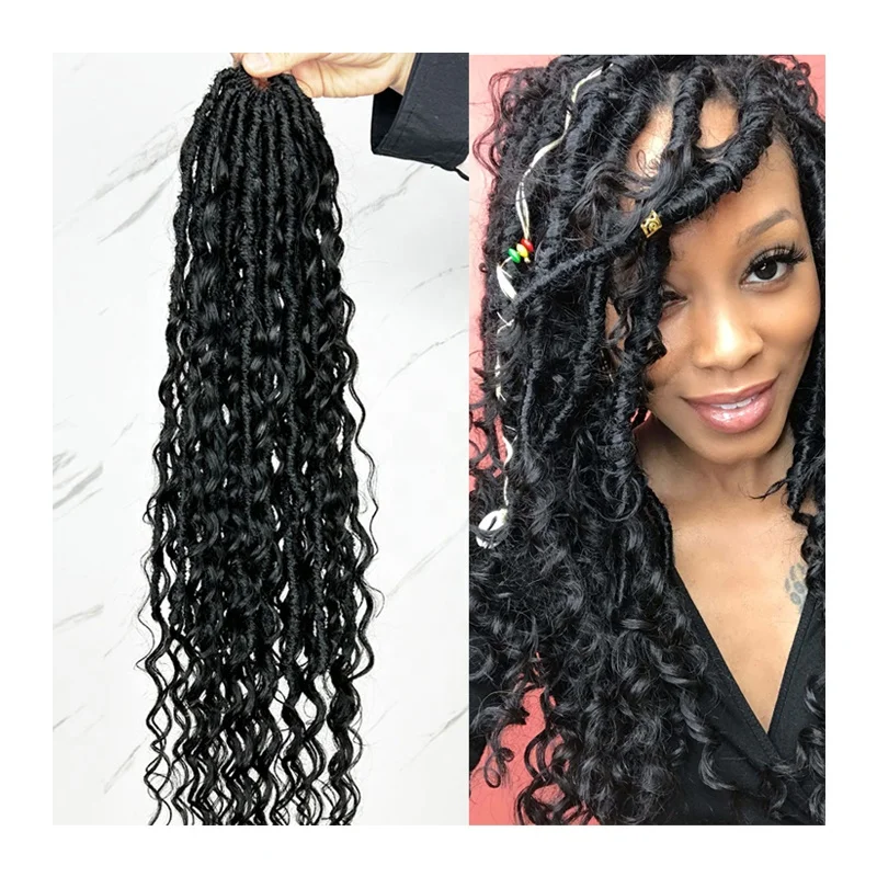 Customized human hair curls and colors locs hair extension