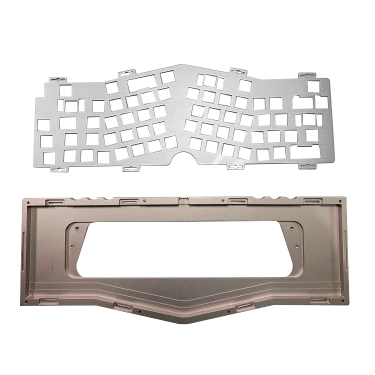 Frosted polycarbonate keyboard shell processing prototype anodized/sandblasted/PVD/polished mechanical keyboard CNC processing
