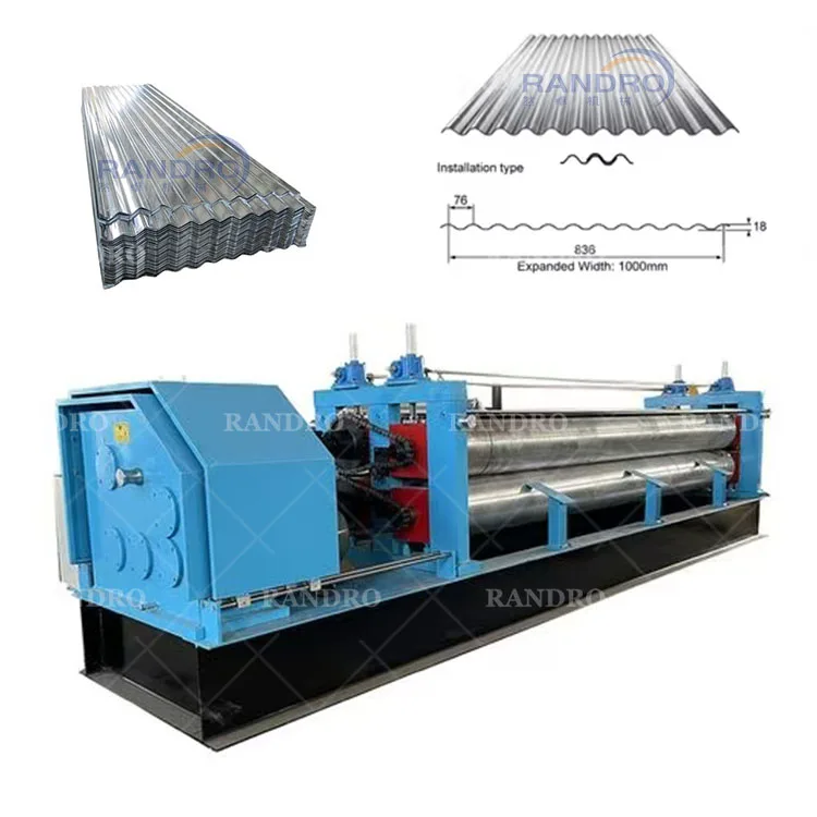 RANDRO Customized 4m Barrel Corrugated Roof Sheet Roll Forming Machine