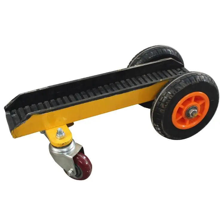 High Quality Material stone transfer Four wheels Moving Dolly Yellow Handling Equipment