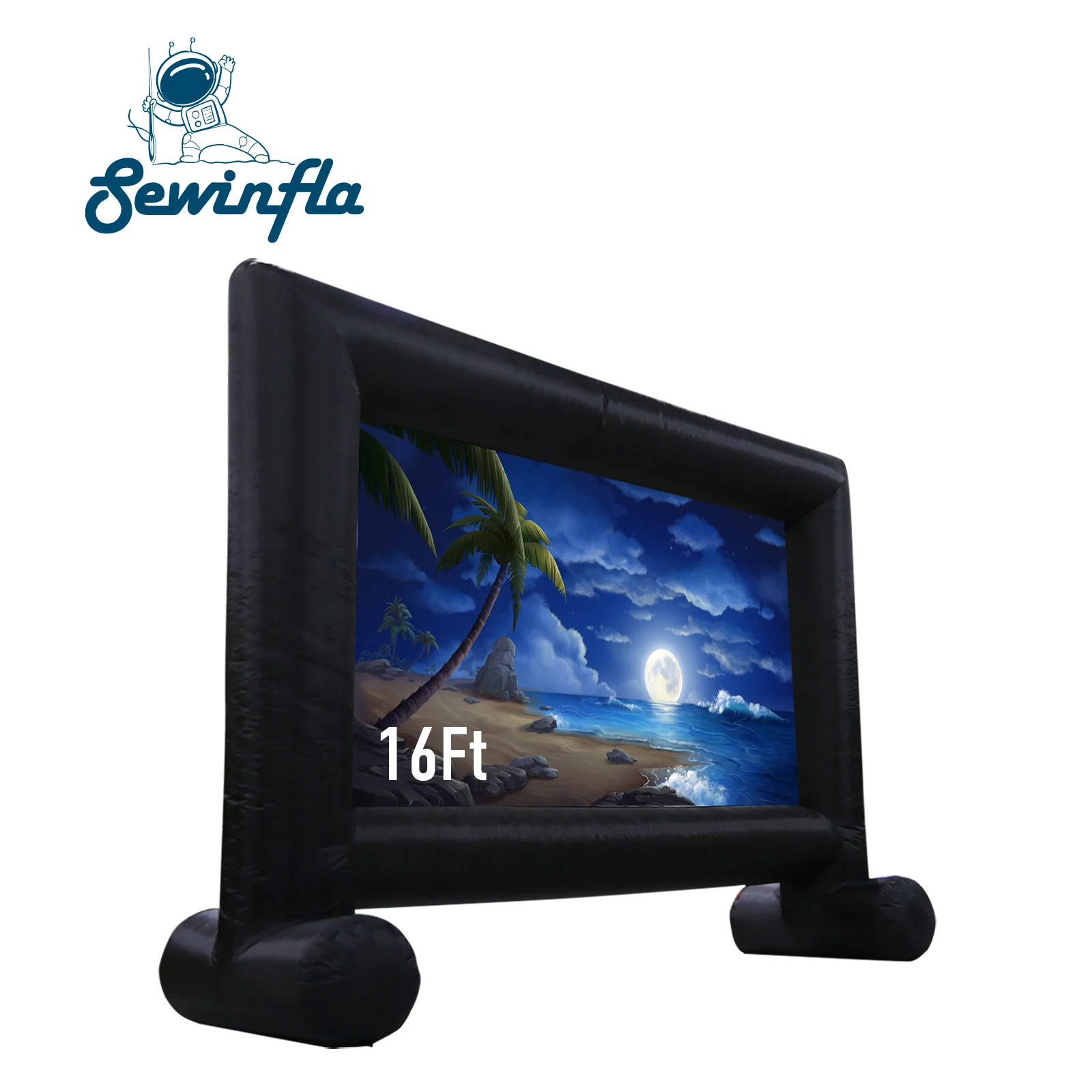 Sewinfla 16ft надувной проекционный экран с индивидуальным размером