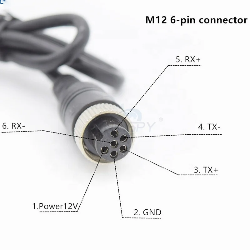 720P 960P 1080P M8 6Pin M12 6-Pin Connector SD Card IR CUT Night Vision Outdoor Security Waterproof Bus IP Camera Camhi App