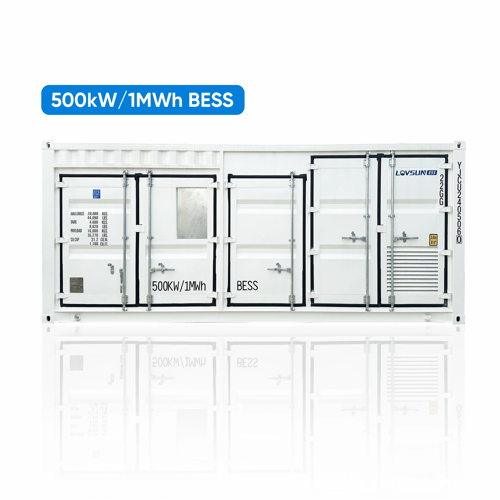 500KW 1MW off grid solar power system lithium storage solar energy battery systems utility energy storage container