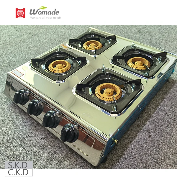 4 burner gas stove S.S top gas cooker competitive price cooketops hot sell 4B stove for Africa market professional factory