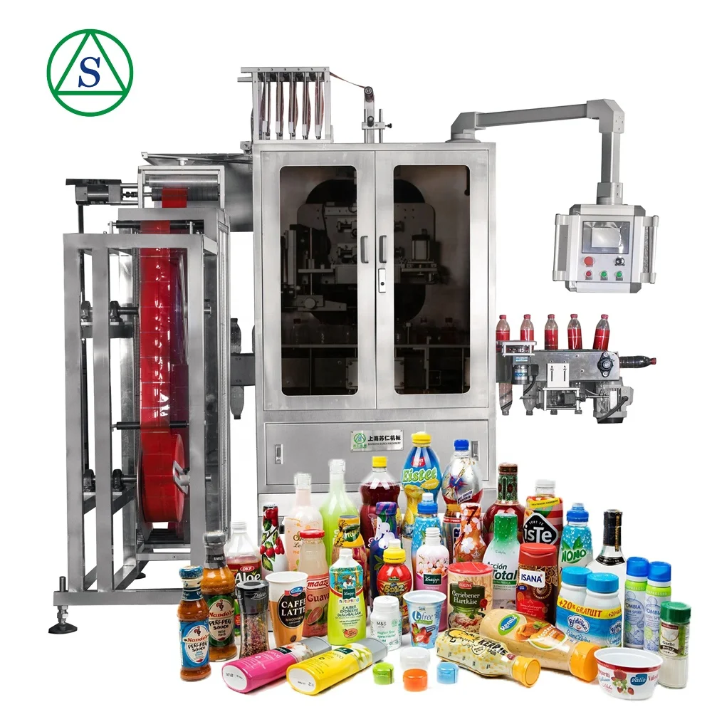OEM Daily Chemical Lndustry Cleaning Agent  Packing Sleeve Labeling Machine Shrink Sleeve Applicator