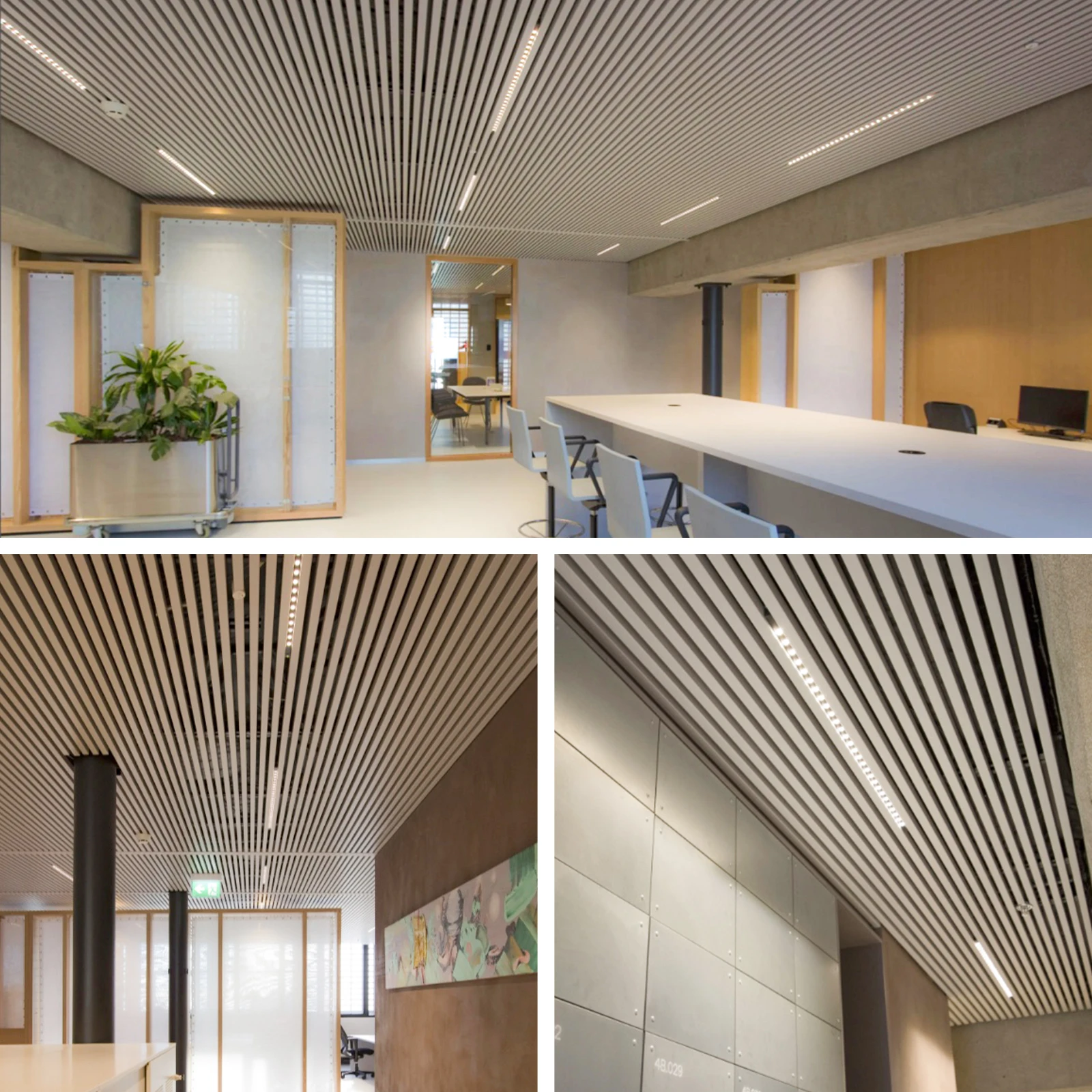 Linear Lights Recessed Narrow Frame Spotlights Grille Lights LED Sky Lights Modern Indorr for Office