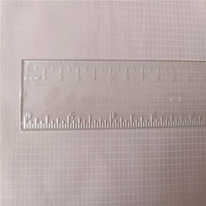 Ripstop PU shiny stamping printed grid foil reflective plaid polyester pongee taffeta fabrics
