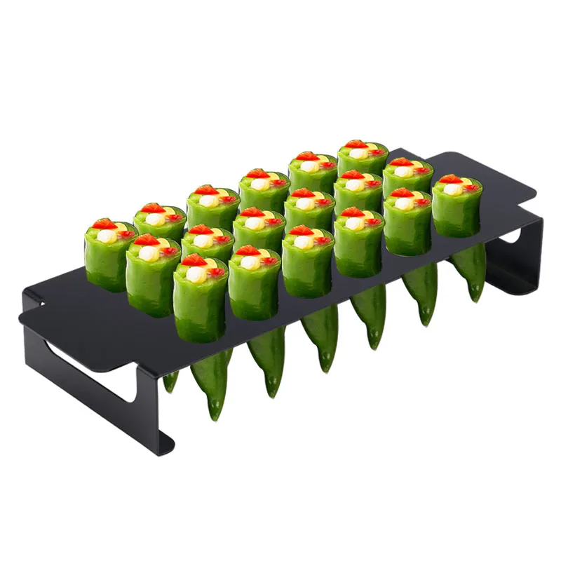 carbon steel nonstick coating chili rack jalapeno rack jalapeno roaster with  double handles for outdoor barbecue grills