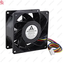 Gdstime GDP8038 80mm 80x80x38m DC 12V Fans Dual Ball Bearing 4Pin FG PWM Big Air Flow DC Axial Exhaust Cooling fan