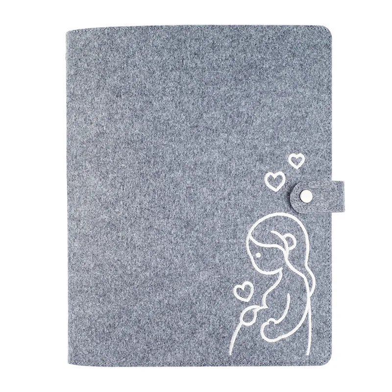 Custom printed Wool Felt Passport Holder Mother Pass Pregnant