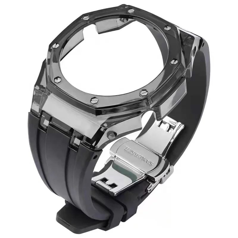 Новое поступление GSHOCK GA-2100 каучуковый ремешок прозрачные часы чехол рамка для модификации