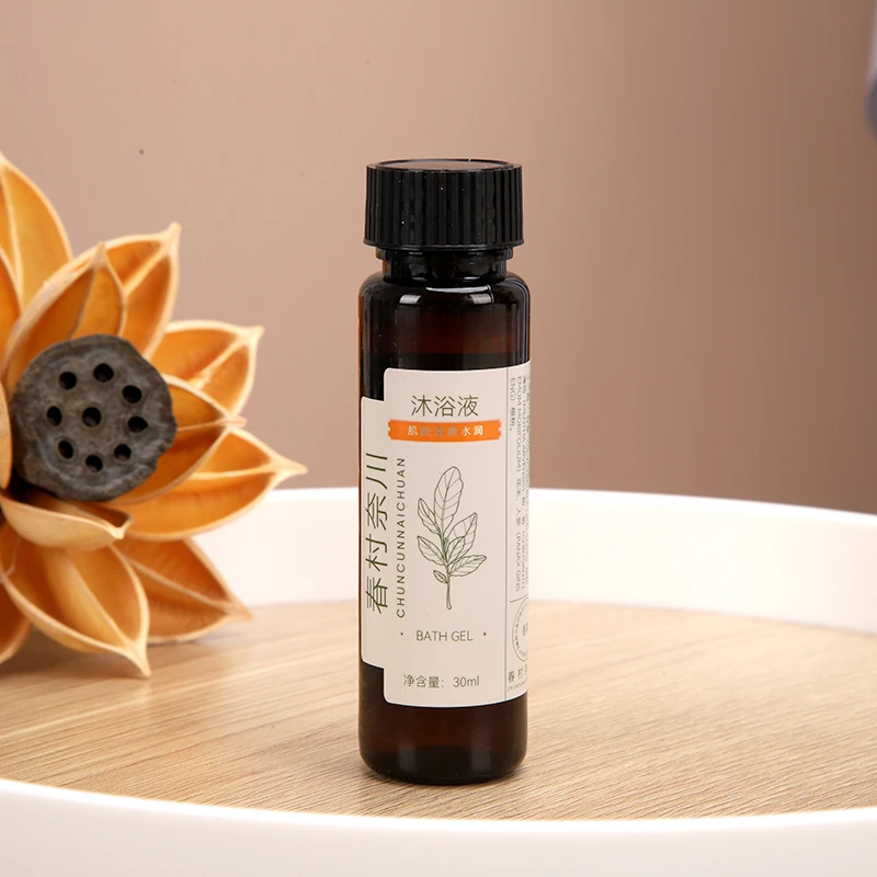 30ml Small Custom Logo Jasmine Flower Shower Gel Body Lotion Hotel Supplies Toiletries Mini Hotel Shampoo Conditioner For Hotel