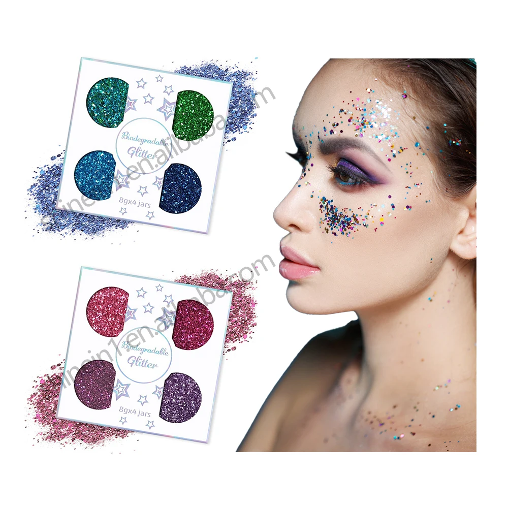 Wholesale Festival Extra Fine Bio Glitter Cosmetic Makeup Face Body Biodegradable Glitter Powder Supplier