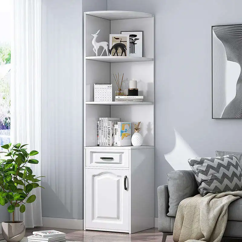 L shaped storage shelf study living room bookcase book shelf modern wall shelf