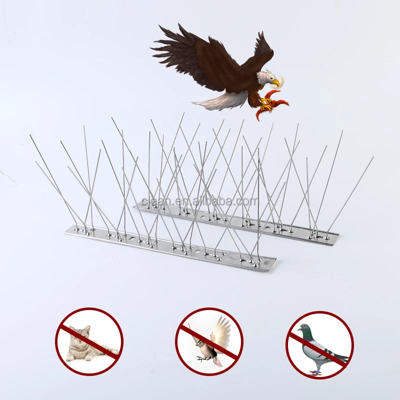 Outdoor Roof Sturdy Anti Pigeon Stainless Steel Deterrent Bird Spikes
