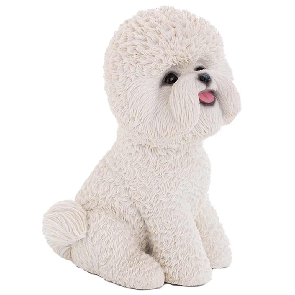 China factory high quality resin Figurine bichon frize cute resin dog for sale