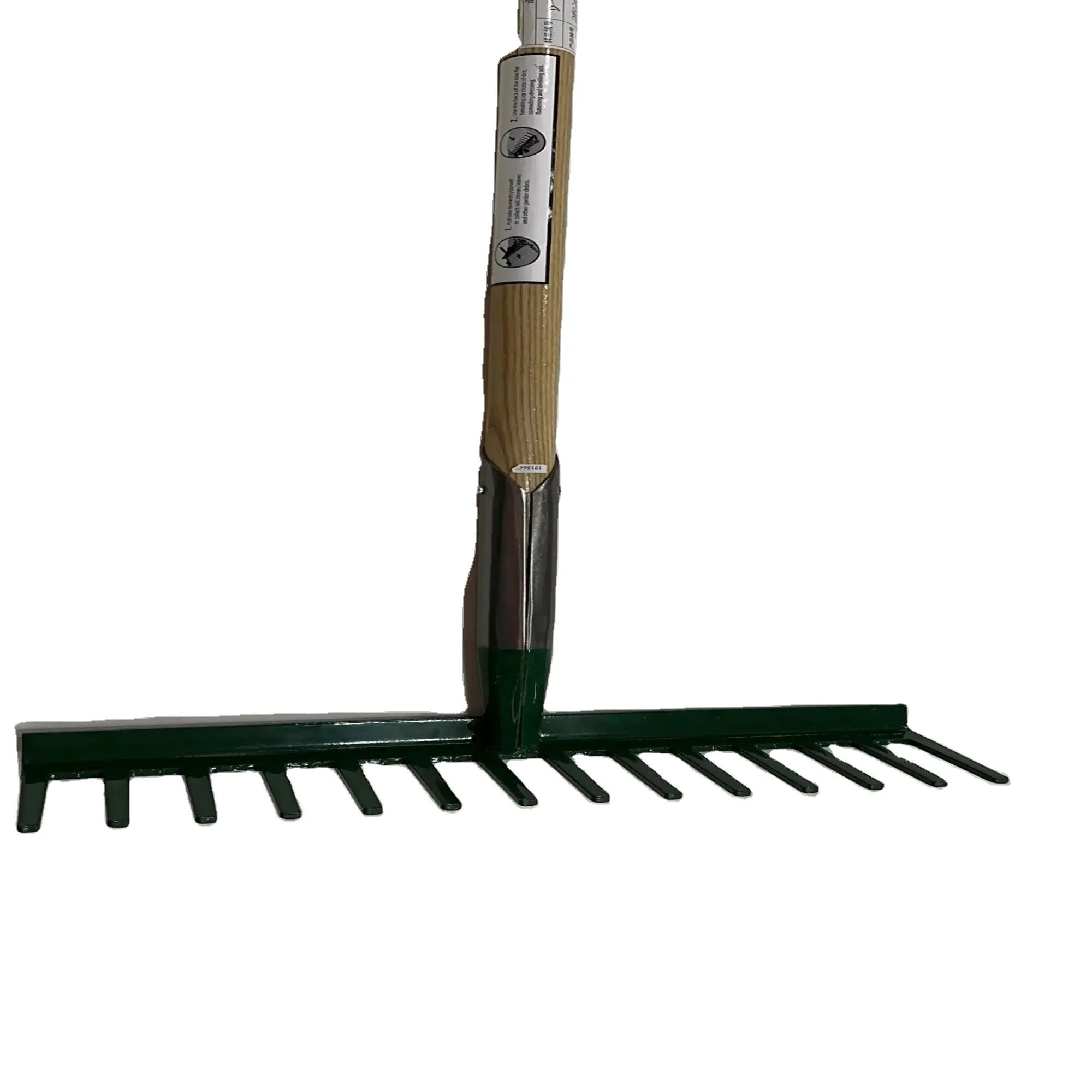 garden tools Wholesale wooden hande garden rake  landscape levegradingling rake leaf lawn leveling rake