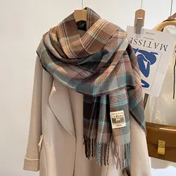 China Manufacturer Japanese And Korean Style All-Match Student Couple Men And Women Imitation Cashmere Winter Warm Shawl Scarf