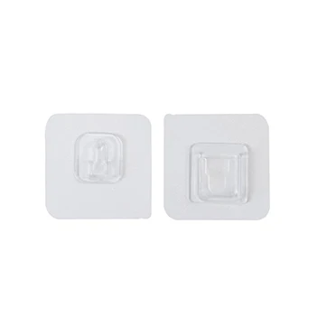 Top fashion stick on wall double side adhesive transparent hanger suction cup sucker wall hooks