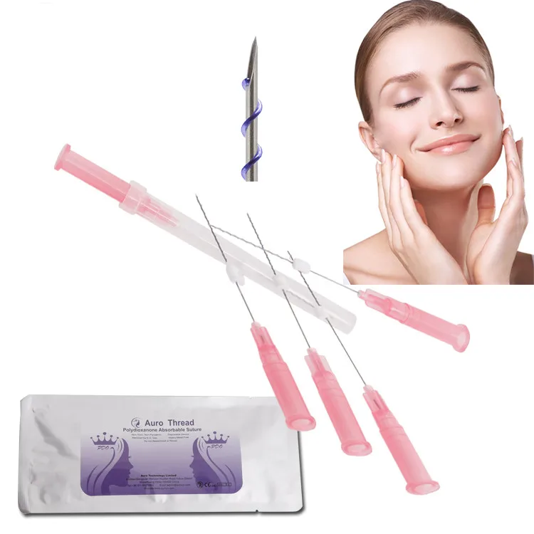 Buy Auro Thread Quality  tightening skin V line  26G 60MM screw PDO thread lifting from korea