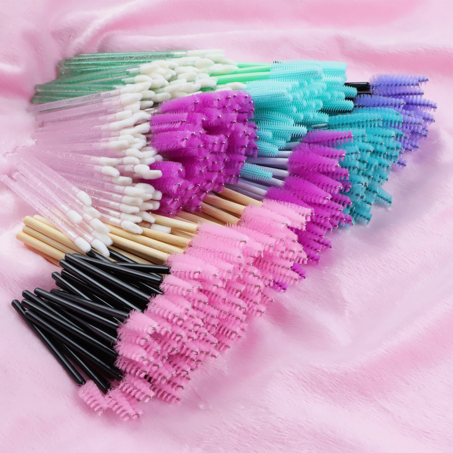 eyelash brushes applicator mascara wand private label nylon disposable plastic mascara brush for eyelash extensions makeup brush