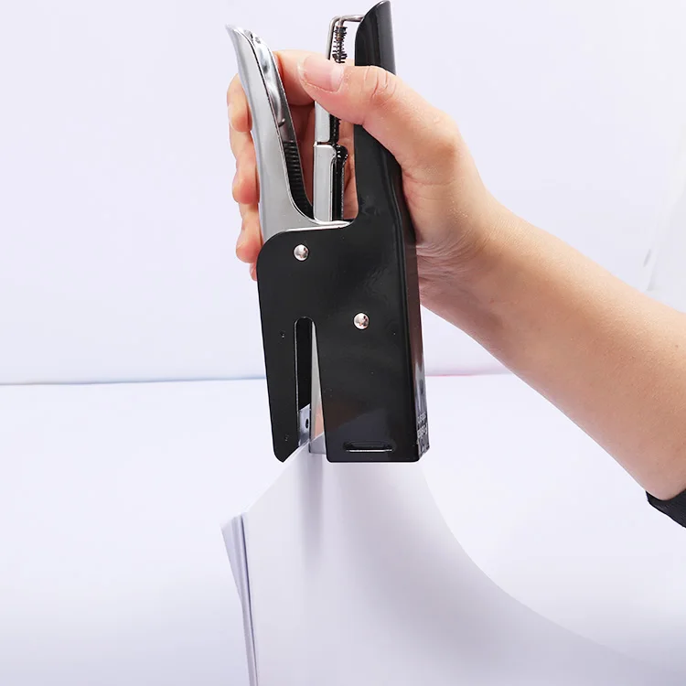 Foska 25 Sheets Plier Style Metal Industrial Cardboard Stapler for Sealing Packaging Boxes Mail Bags or Poster Tubes