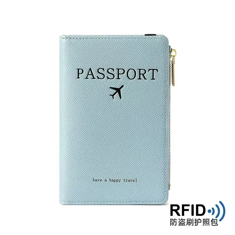 New Leather Travel Passport Holder RFID Wallet Passport Cover With Credit Card Slot