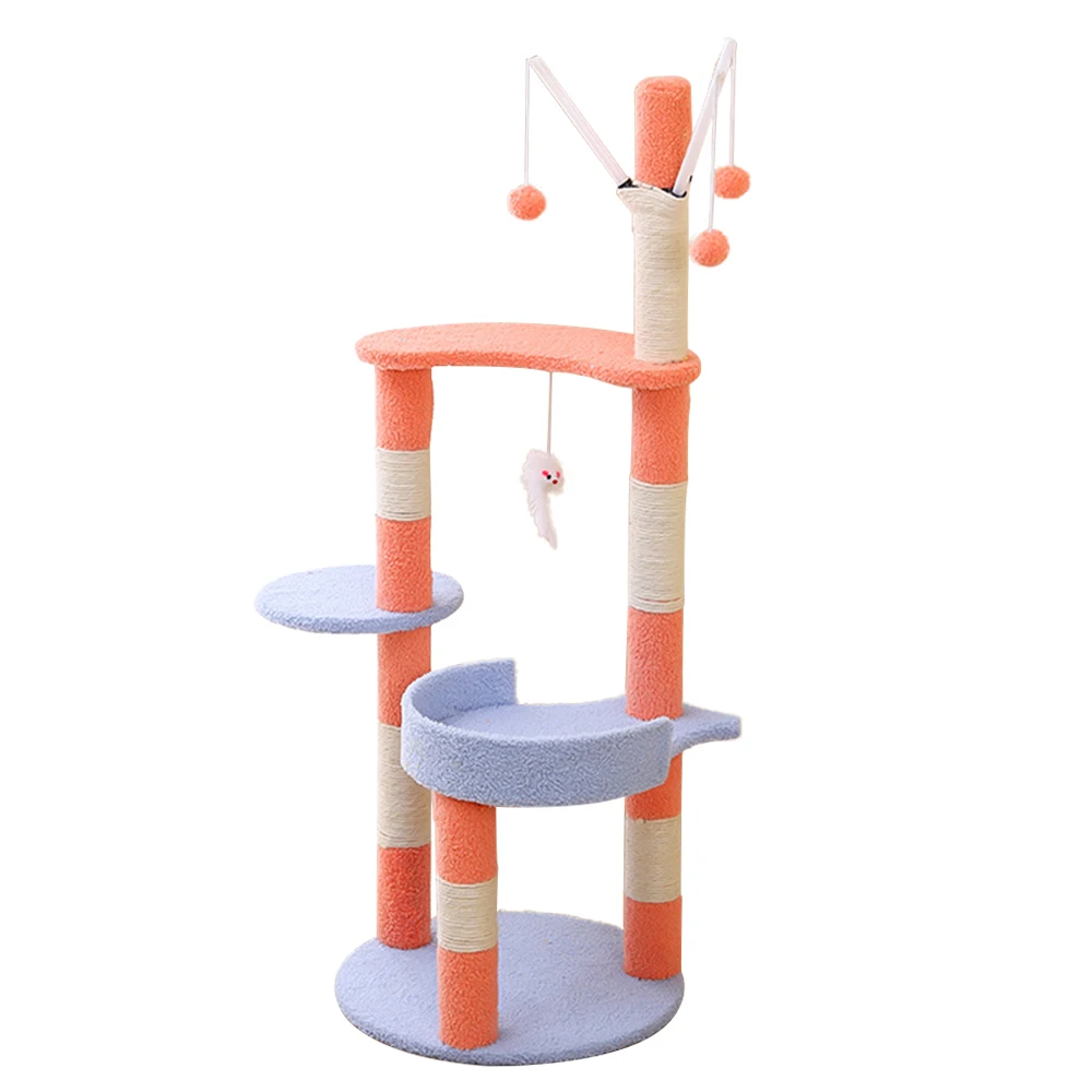 Cat Tree Tower for Indoor Cats with Sisal Scratching Posts and 3 Platform
